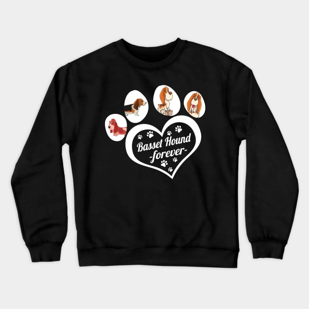 Basset Hound forever dog lover Crewneck Sweatshirt by TeesCircle